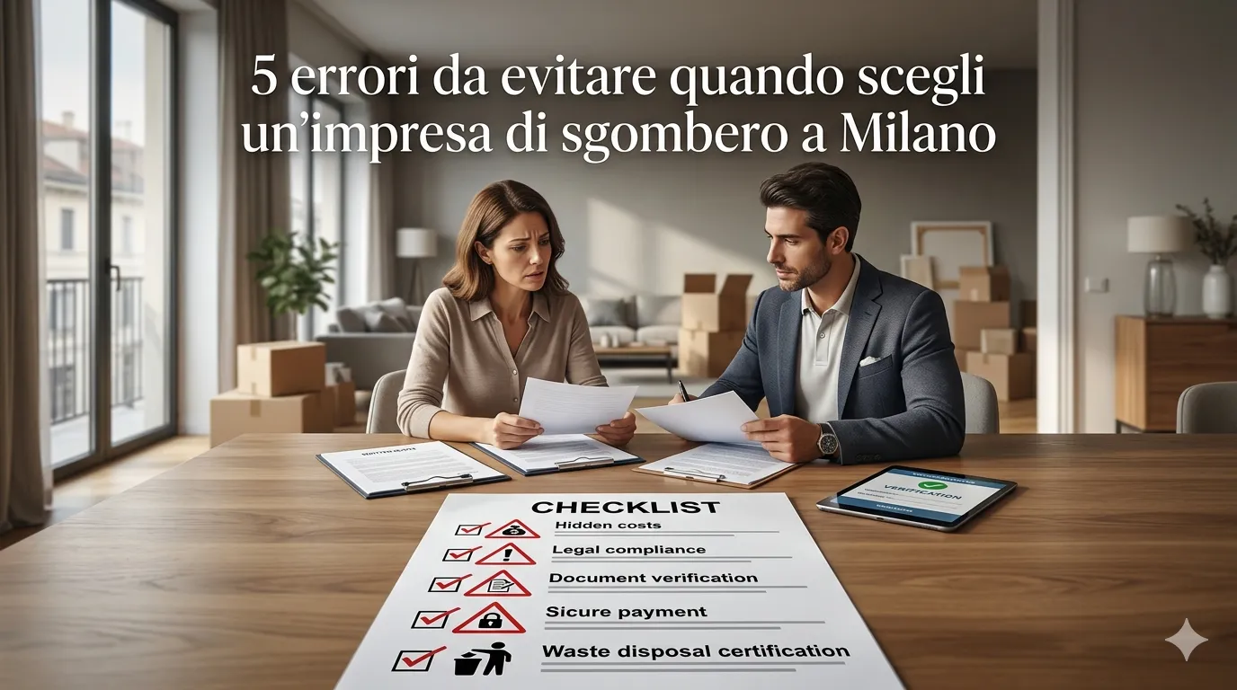 5 errori da evitare quando scegli un'impresa di sgombero a Milano
