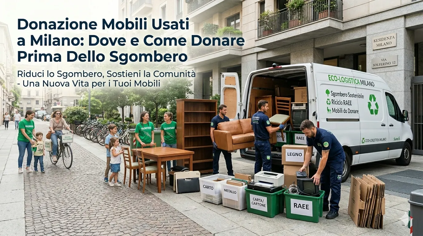 Donazione mobili usati a Milano dove e come donare prima dello sgombero