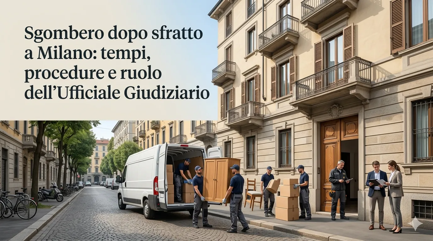 Sgombero dopo sfratto a Milano tempi, procedure e ruolo dell'Ufficiale Giudiziario